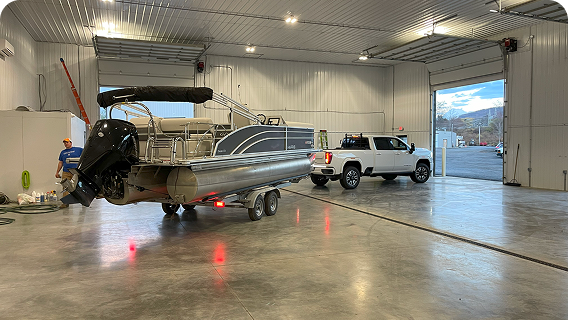 Indoor Boat Storage at Kelley Marine Center